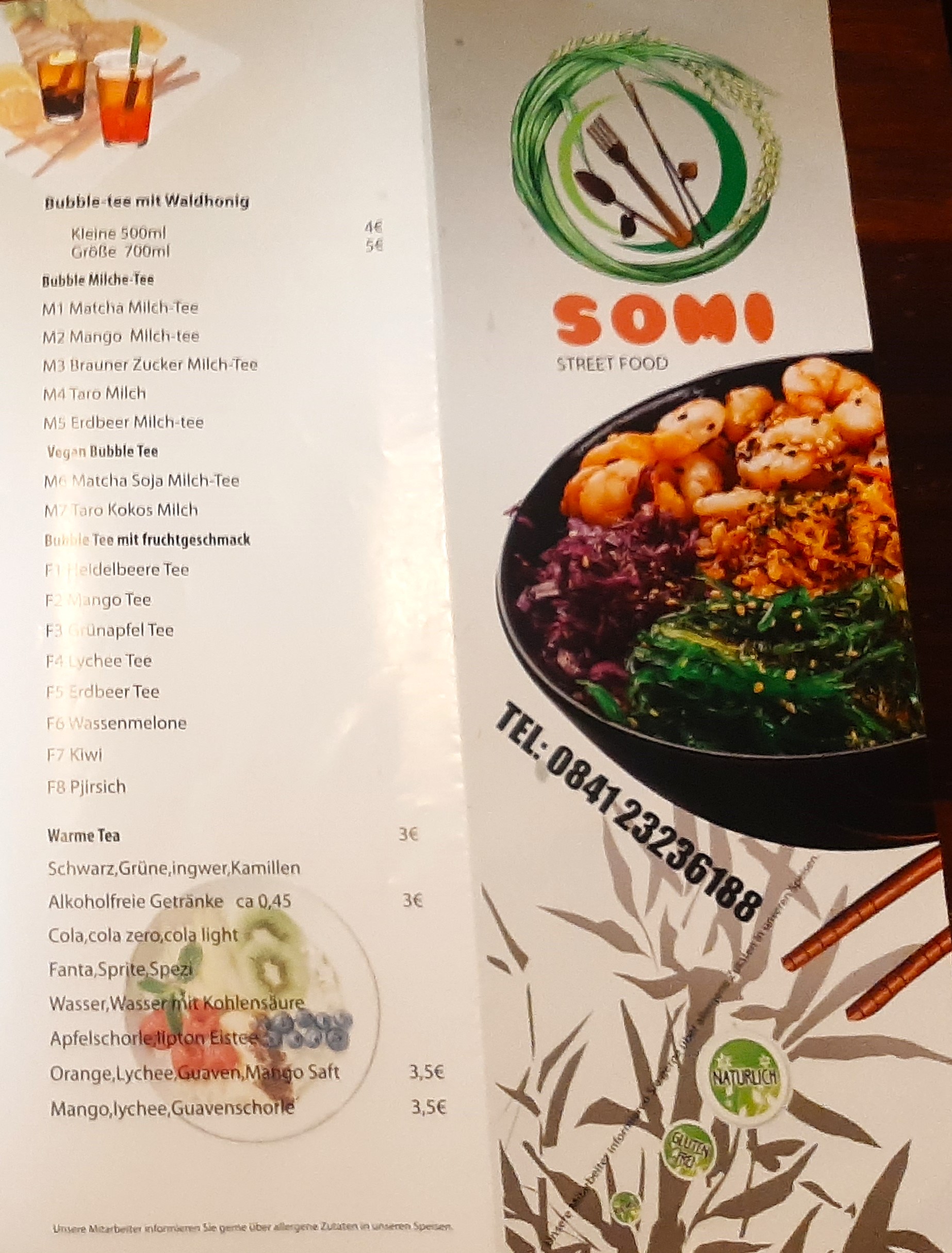 SOMI - Ingolstadt Speisekarte 1
